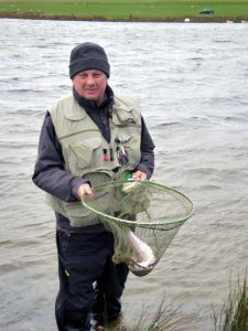 A relieved Graham eventually finds a fish.