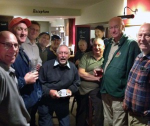 Enjoying a get together in the 'Old Court House' at Thrapston after the Fur and Feather match