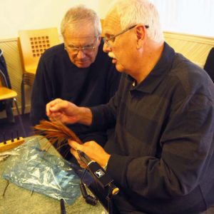 Malcolm Reece watches hackle selection